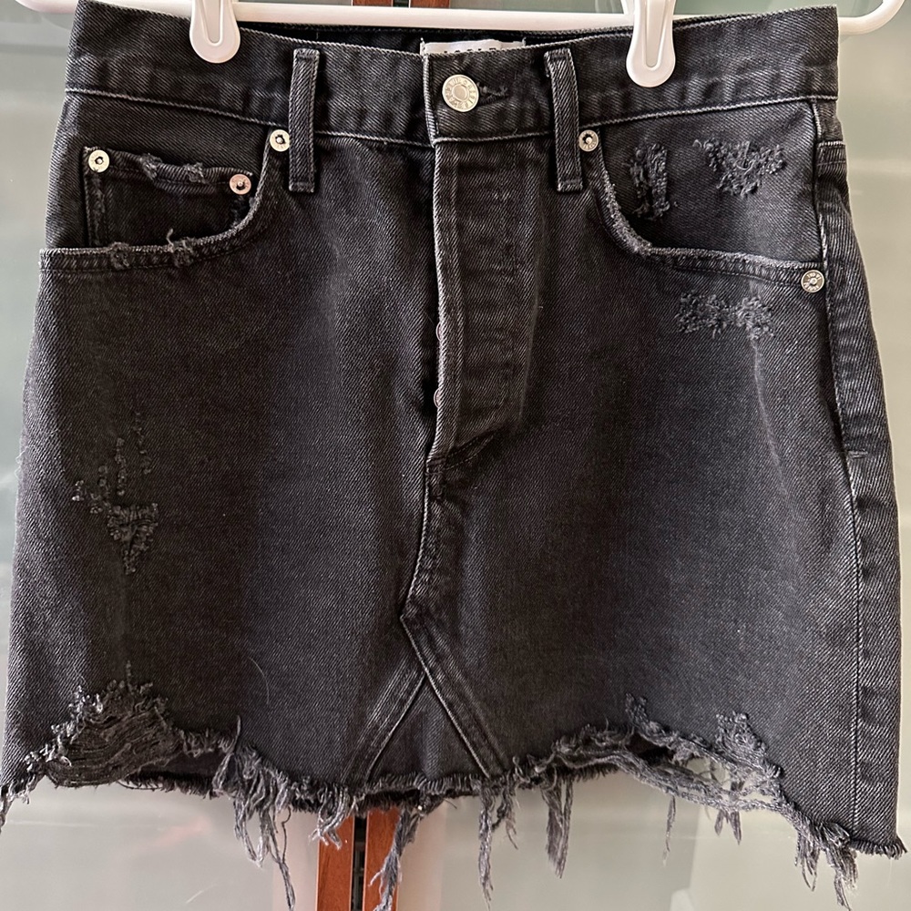 AGOLDE Black Denim Skirt Size 26